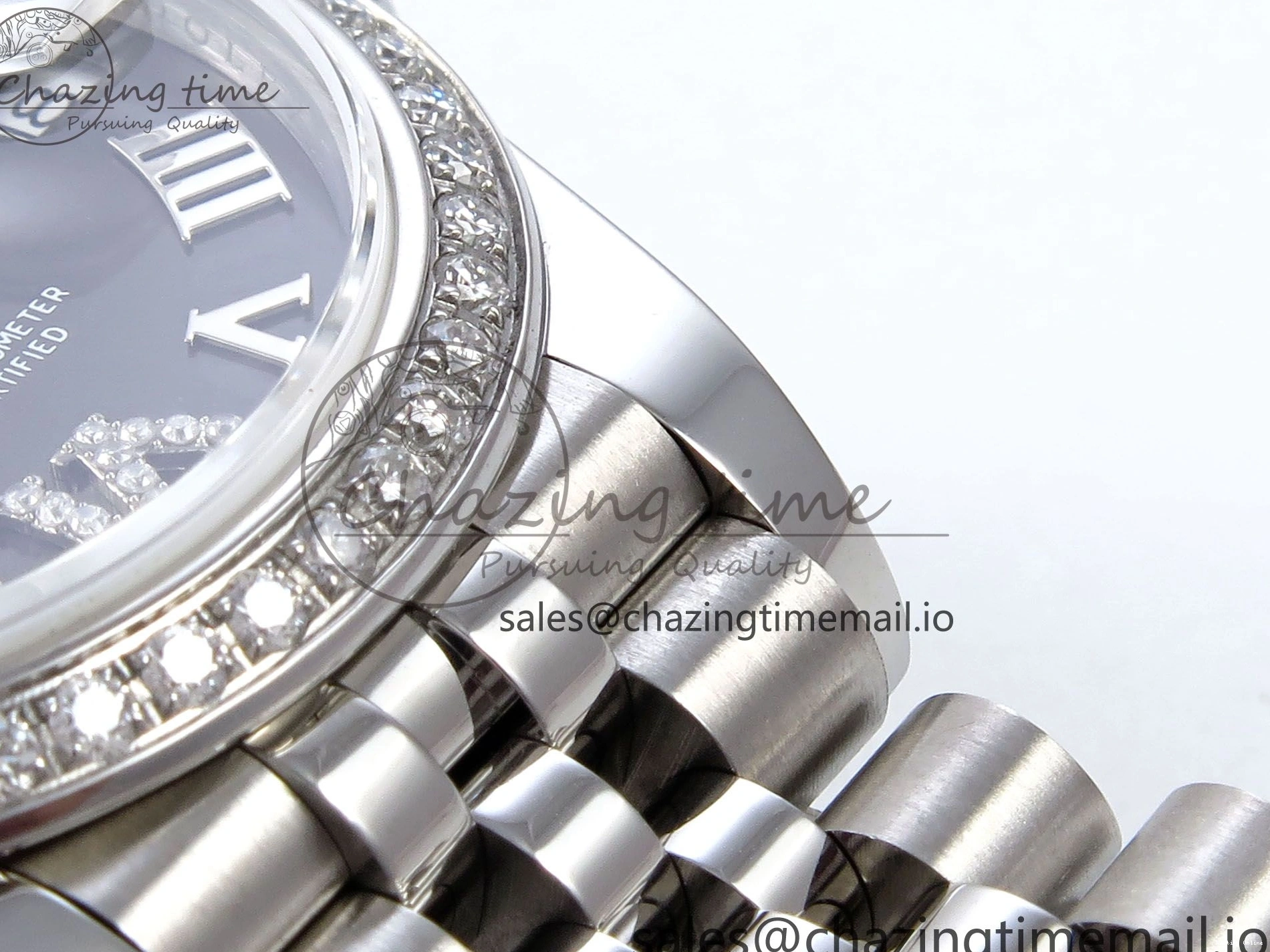 0119 DateJust 31 278384RBR JARF 1:1 Best Edition 904L Steel Gray Roman Diamonds Dial on SS Jubilee Bracelet HZ Classic 875